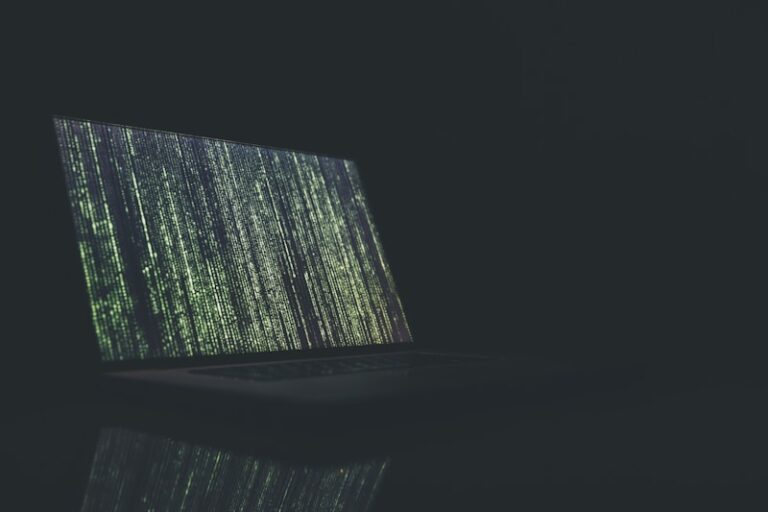 Hacker in dark room