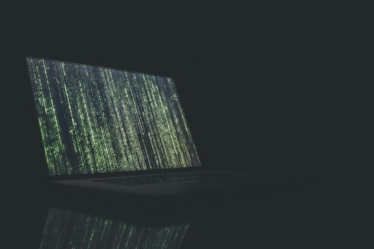 Hacker in a dark room