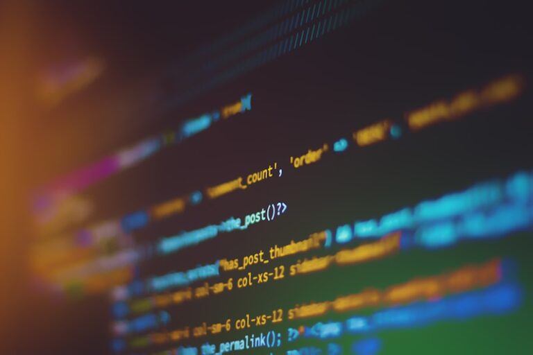 Code on a computer screen