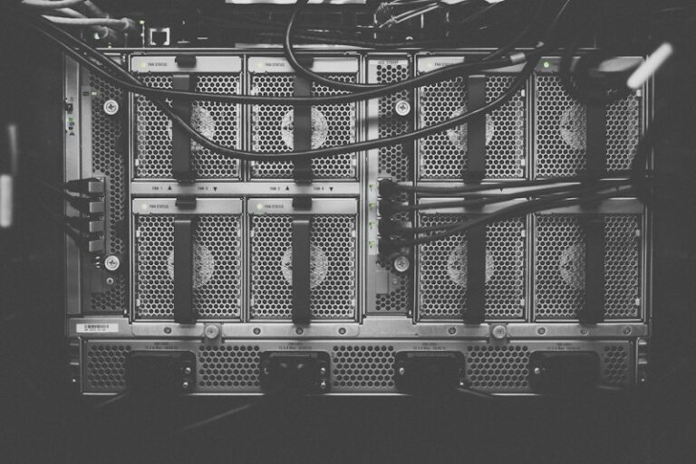Server racks in a data centre